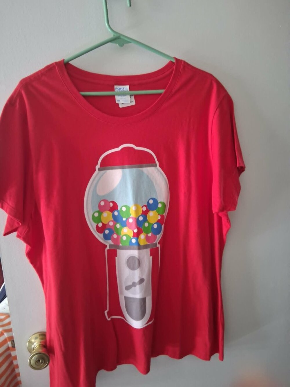 woman's t shirt bubble gum machine3X red NEW